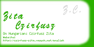 zita czirfusz business card